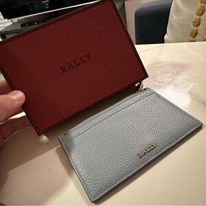 Bally card holder zip wallet